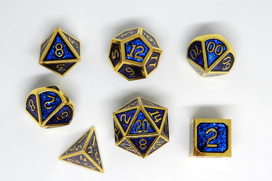 Imperial Azure Metal Dice Set