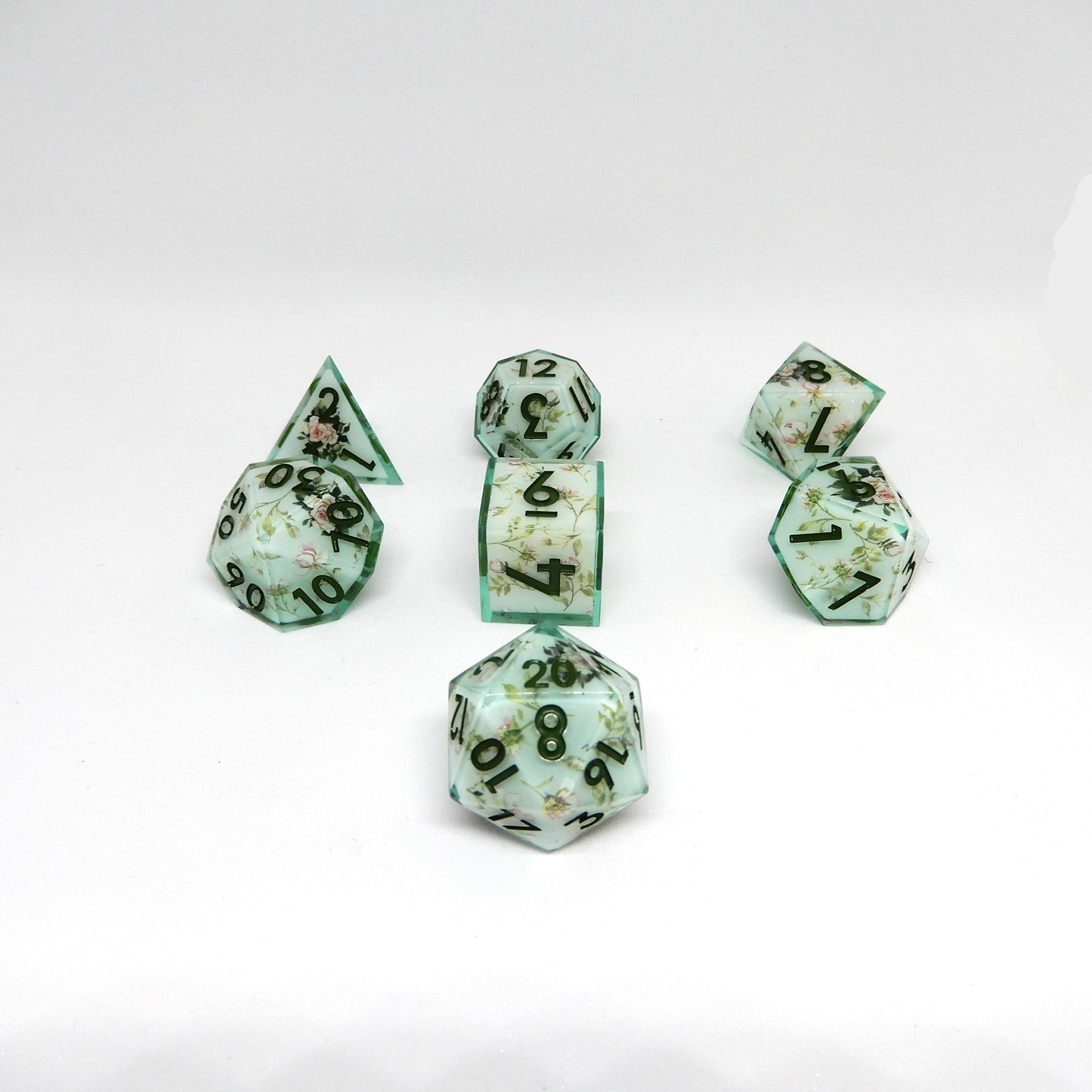 Emerald Garden Resin Dice Set