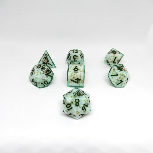 Emerald Garden Resin Dice Set