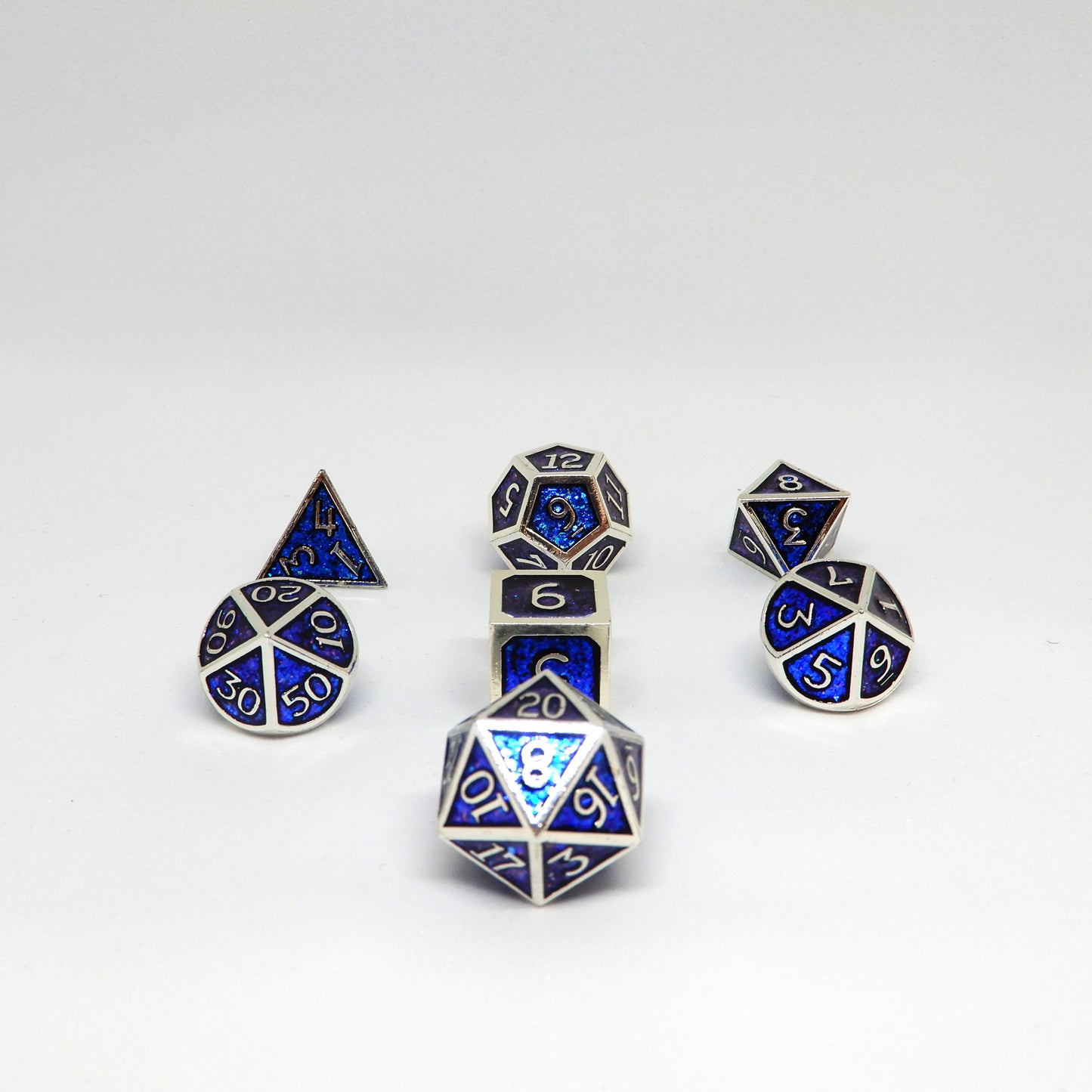 Imperial Azure Metal Dice Set