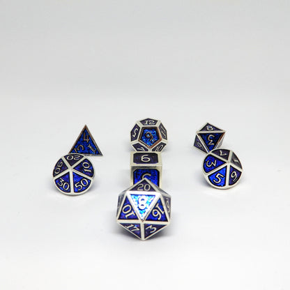 Imperial Azure Metal Dice Set