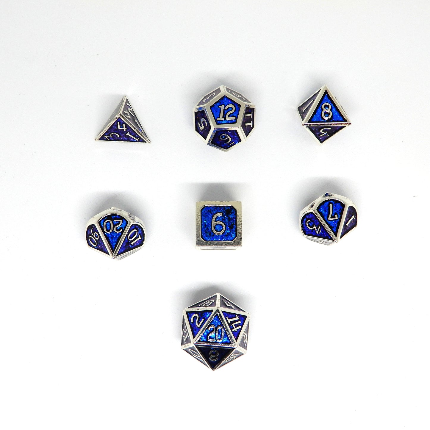 Imperial Azure Metal Dice Set