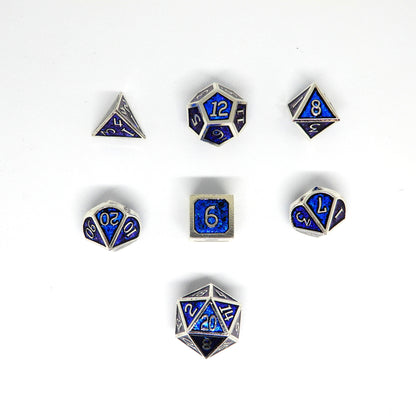 Imperial Azure Metal Dice Set