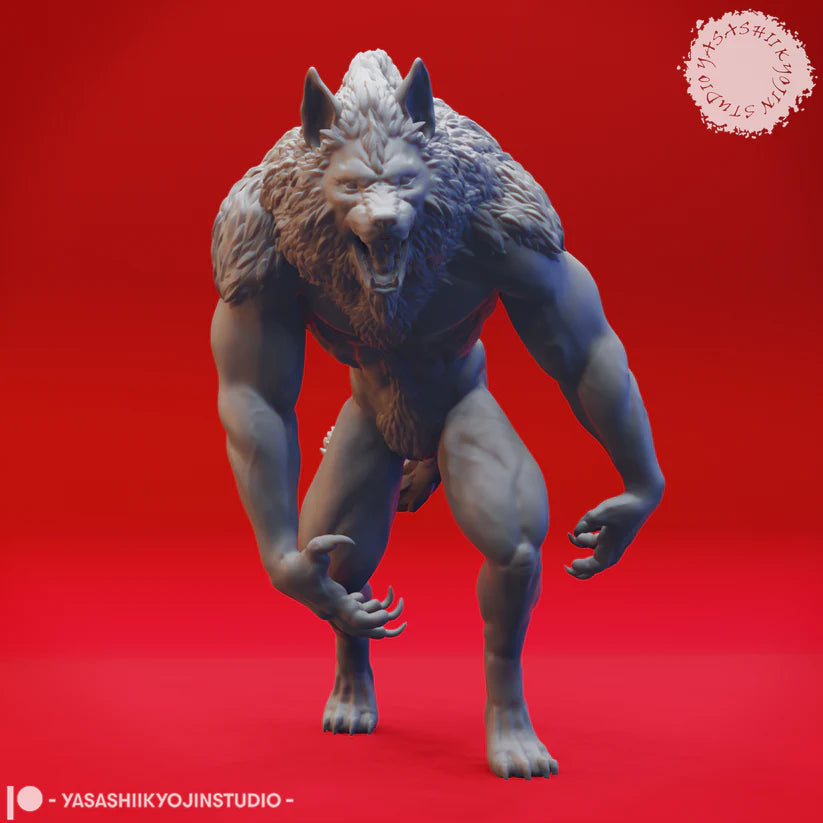 Werewolf - Upright (M) 3D Printed by YKS Miniatures